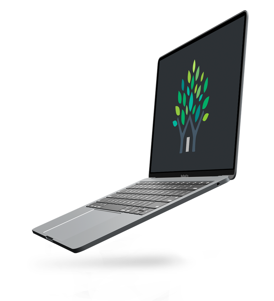 MacBook with Mulberry Lane logo